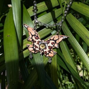 Butterfly Eye Pendant Necklace | Handmade Kawaii Y2K Accessory